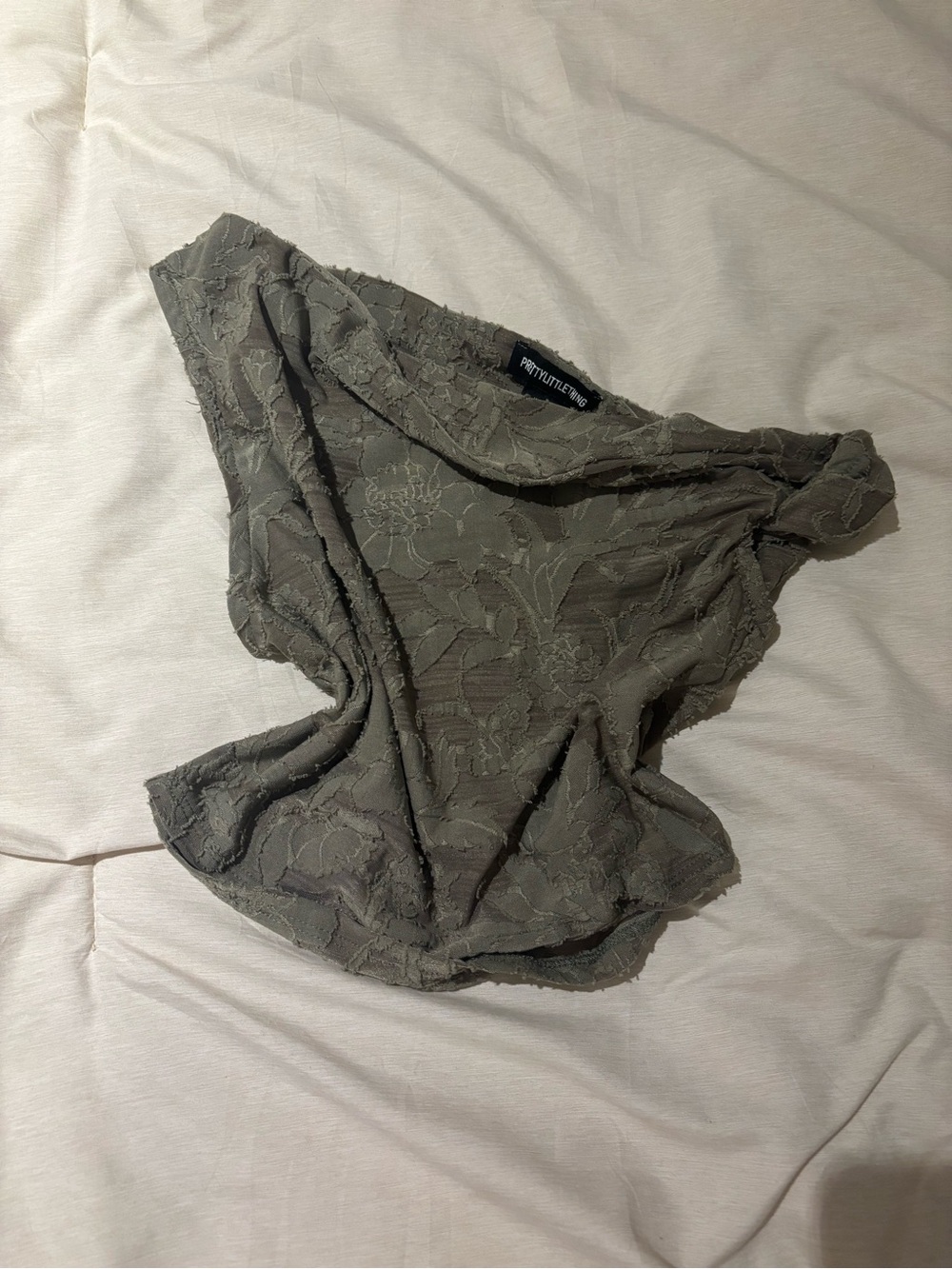Pretty Little Thing Olive Lace Top